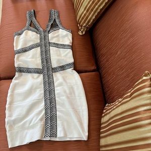 Bebe black and white dress